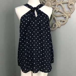 New York and Company Polka Dot Blouse